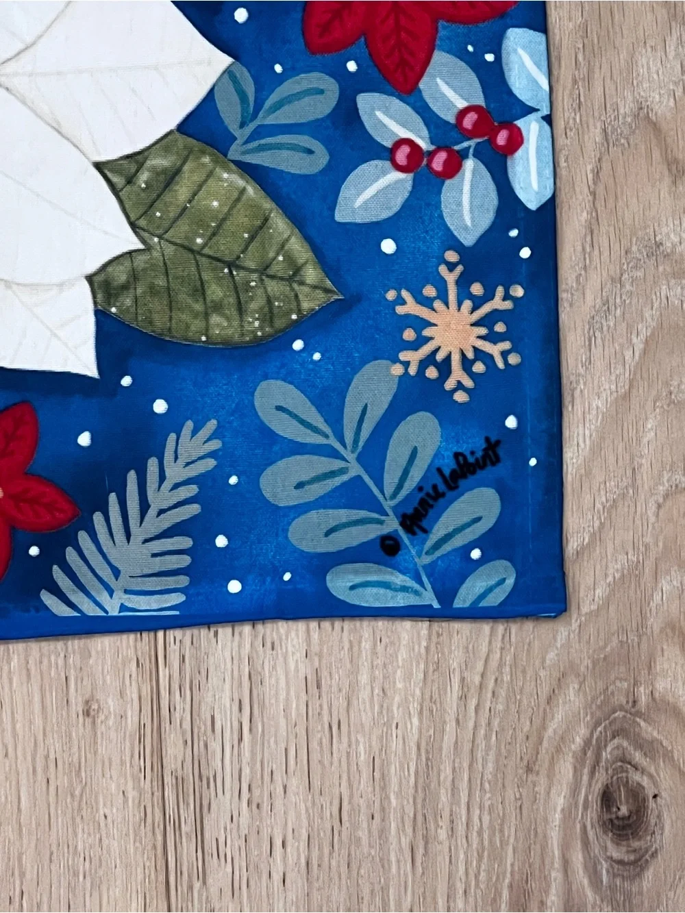 12x18” Poinsettia Welcome Garden Flag Cottage Core Christmas Holiday Decor